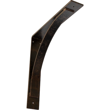 Ekena Millwork Morris Steel Bracket, Antiqued Bronze 3"W x 18"D x 18"H BKTM03X18X18MOABZ